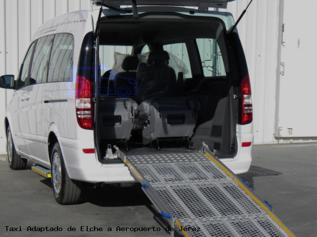 Taxi accesible de Aeropuerto de Jerez a Elche